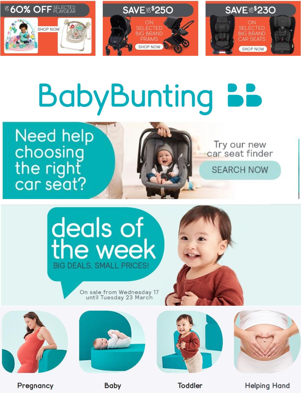 Baby Bunting Catalogue from 17/03/2021