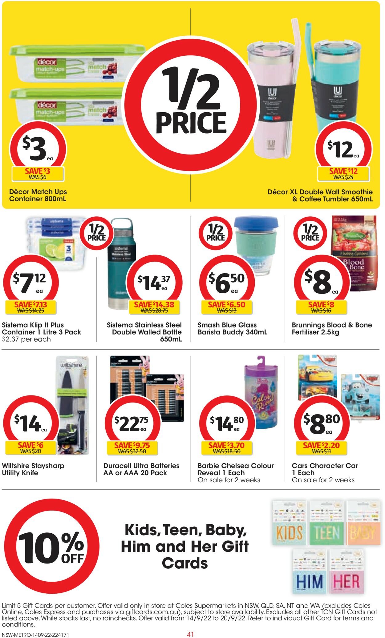 Coles Catalogue from 14/09/2022