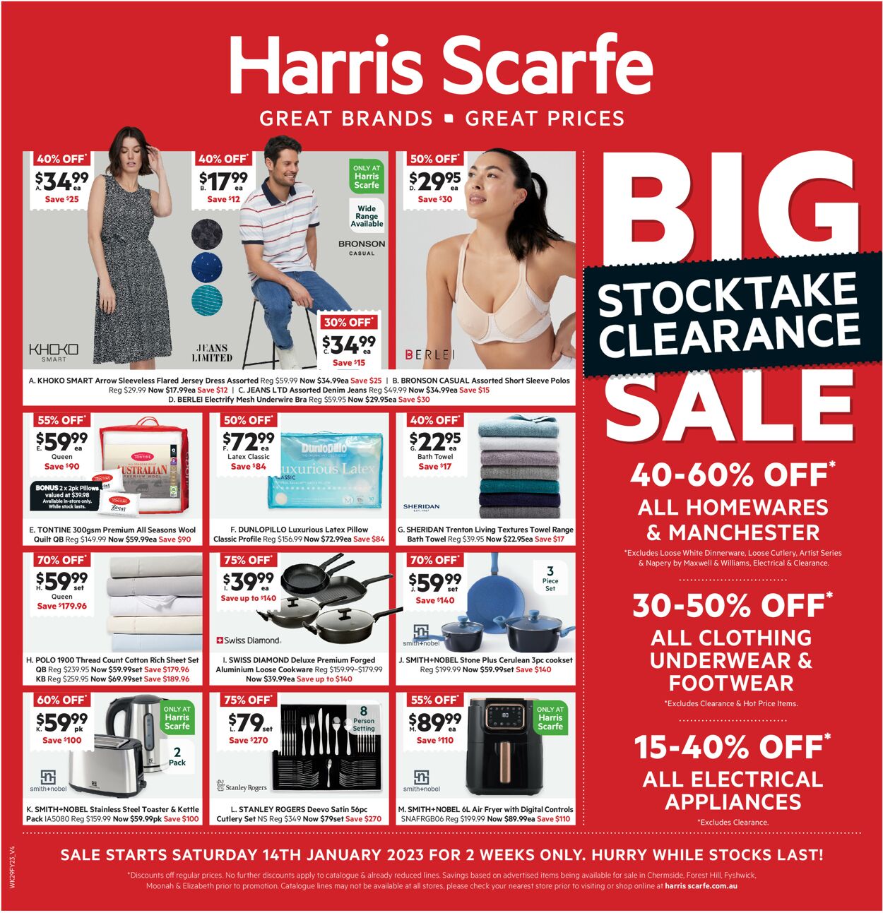 Harris Scarfe Catalogue from 14/01/2023