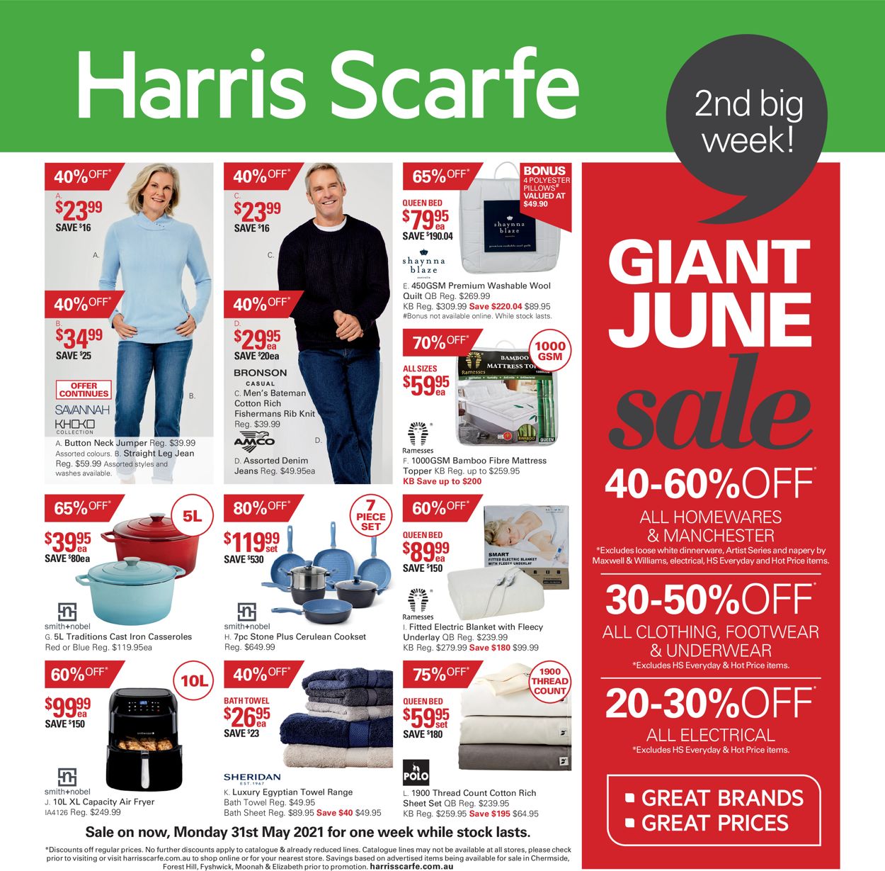 Harris Scarfe Catalogue from 31/05/2021