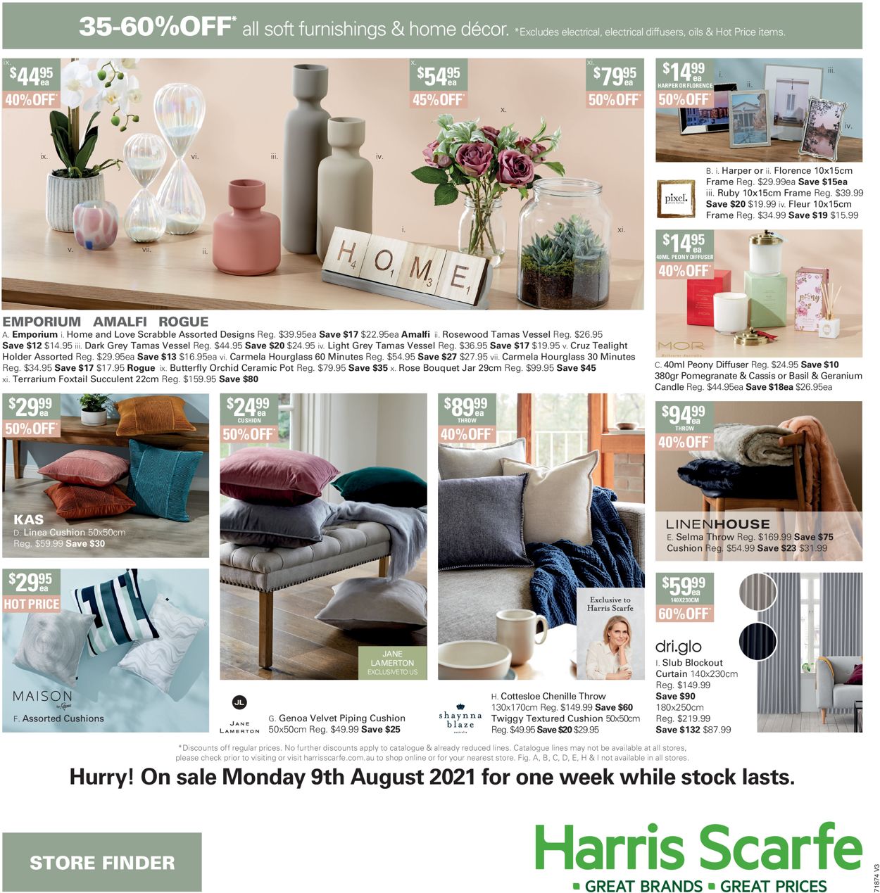 Harris Scarfe Catalogue from 09/08/2021