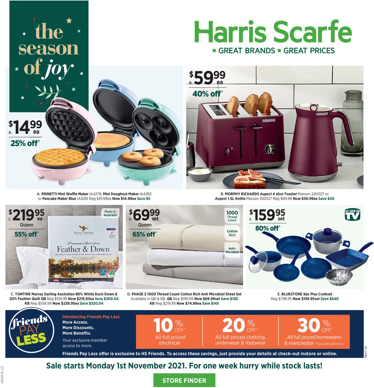 Harris Scarfe Catalogue from 01/11/2021