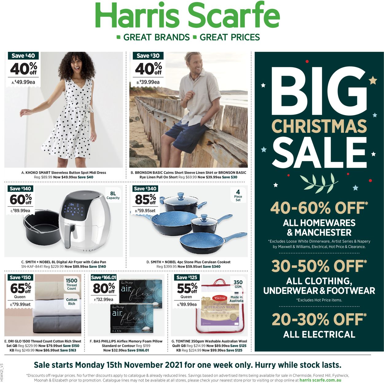 Harris Scarfe Catalogue from 15/11/2021