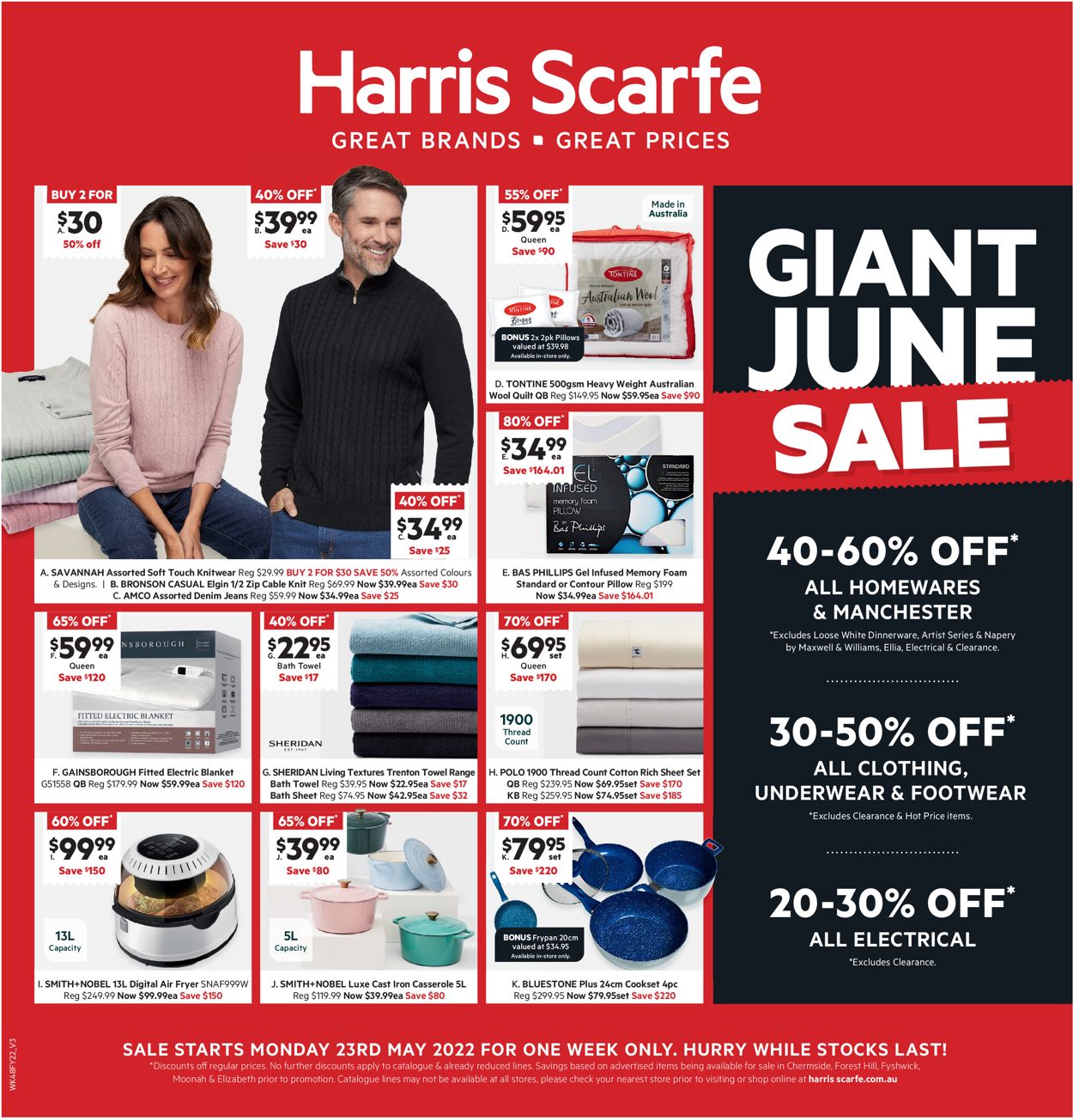 Harris Scarfe Catalogue from 23/05/2022