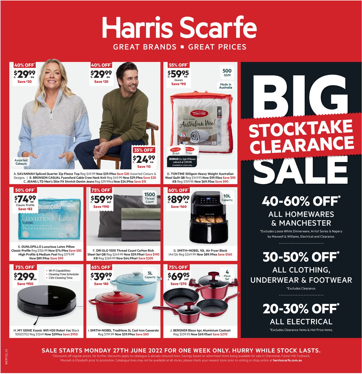 Harris Scarfe Catalogue from 27/06/2022