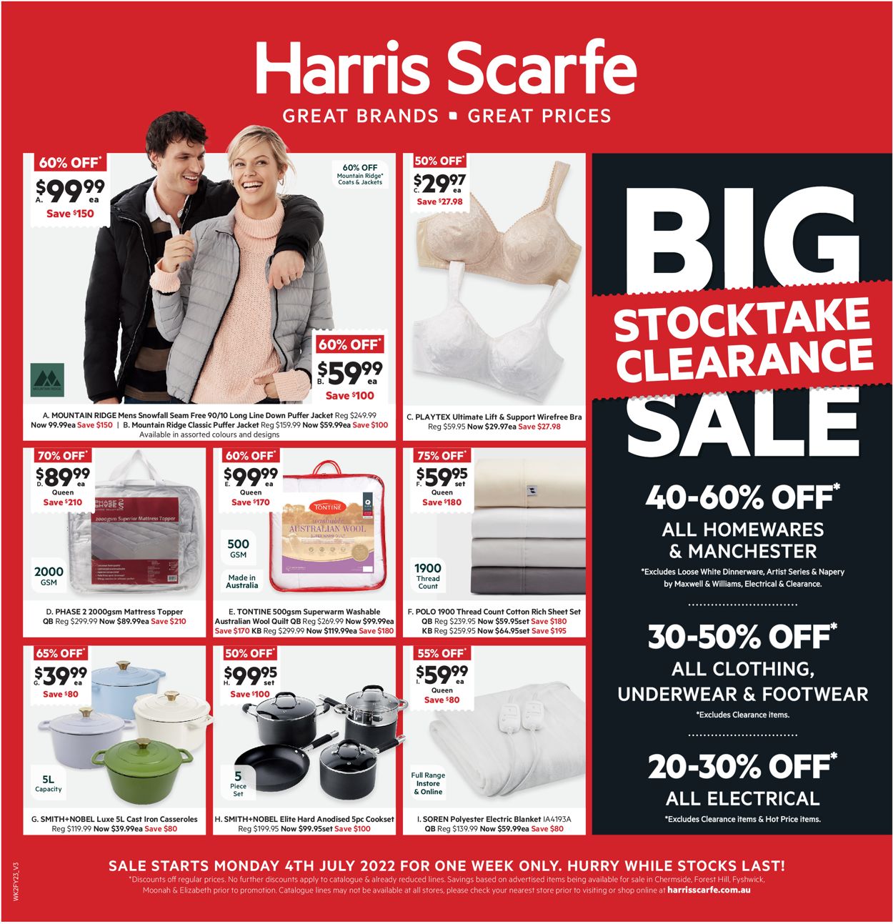 Harris Scarfe Catalogue from 04/07/2022