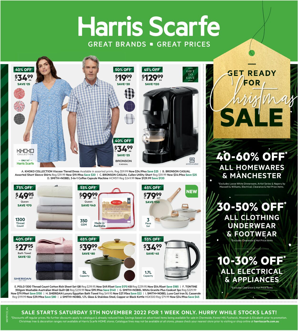 Harris Scarfe Catalogue from 05/11/2022