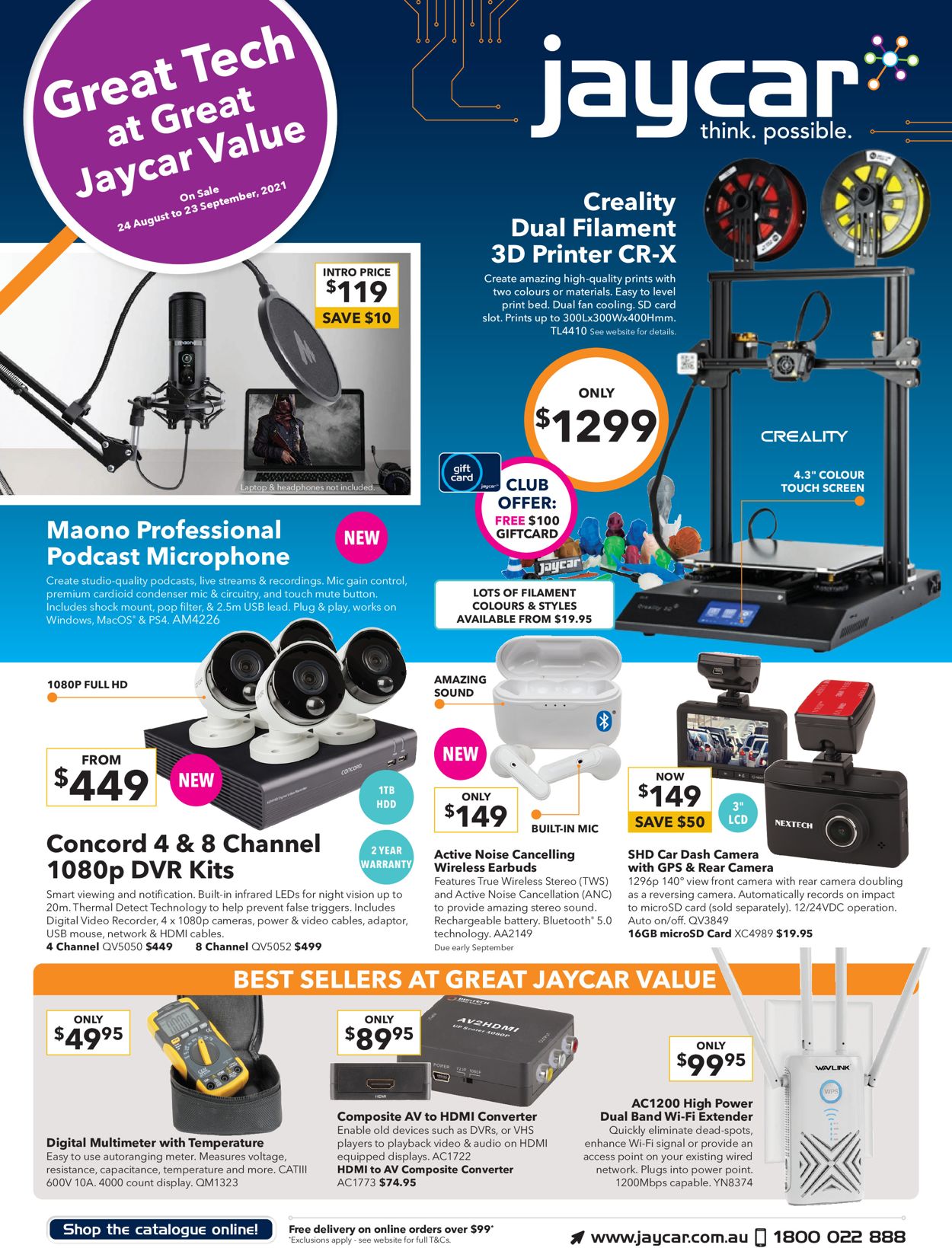 Jaycar Electronics Catalogue from 24/08/2021