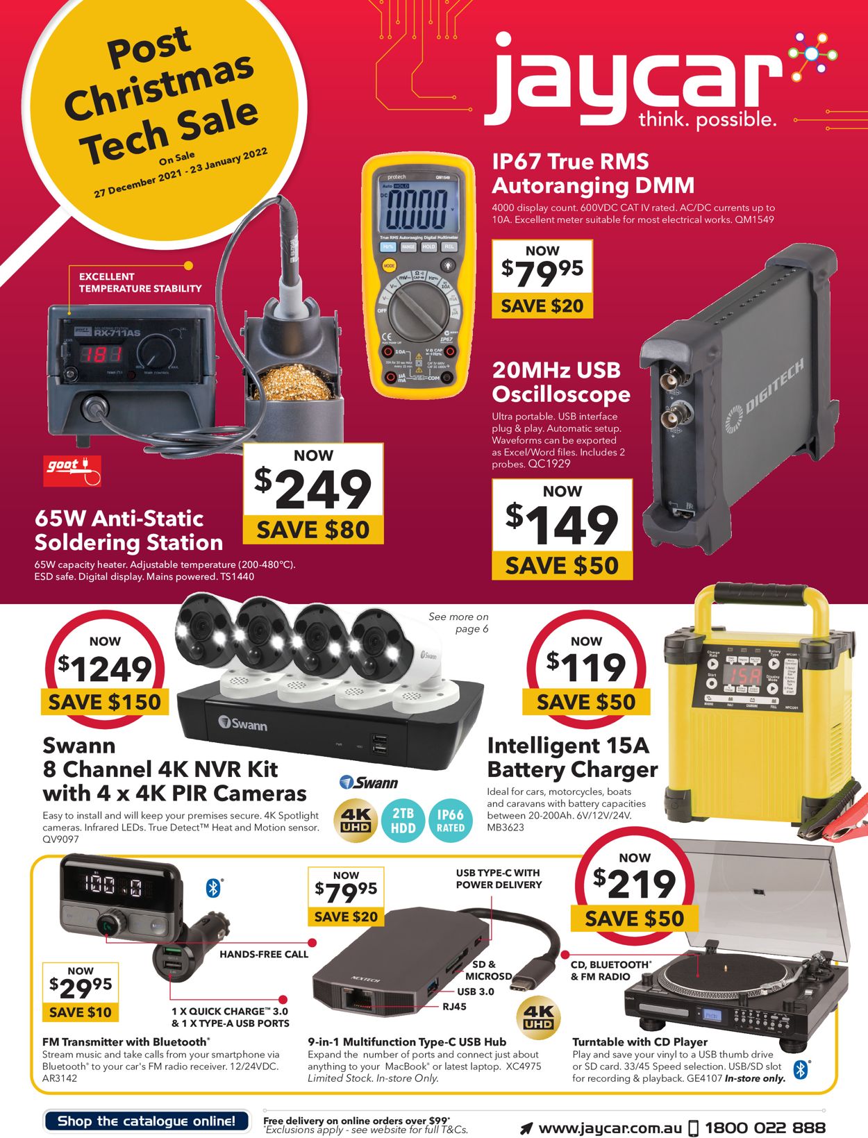 Jaycar Electronics Catalogue from 27/12/2021