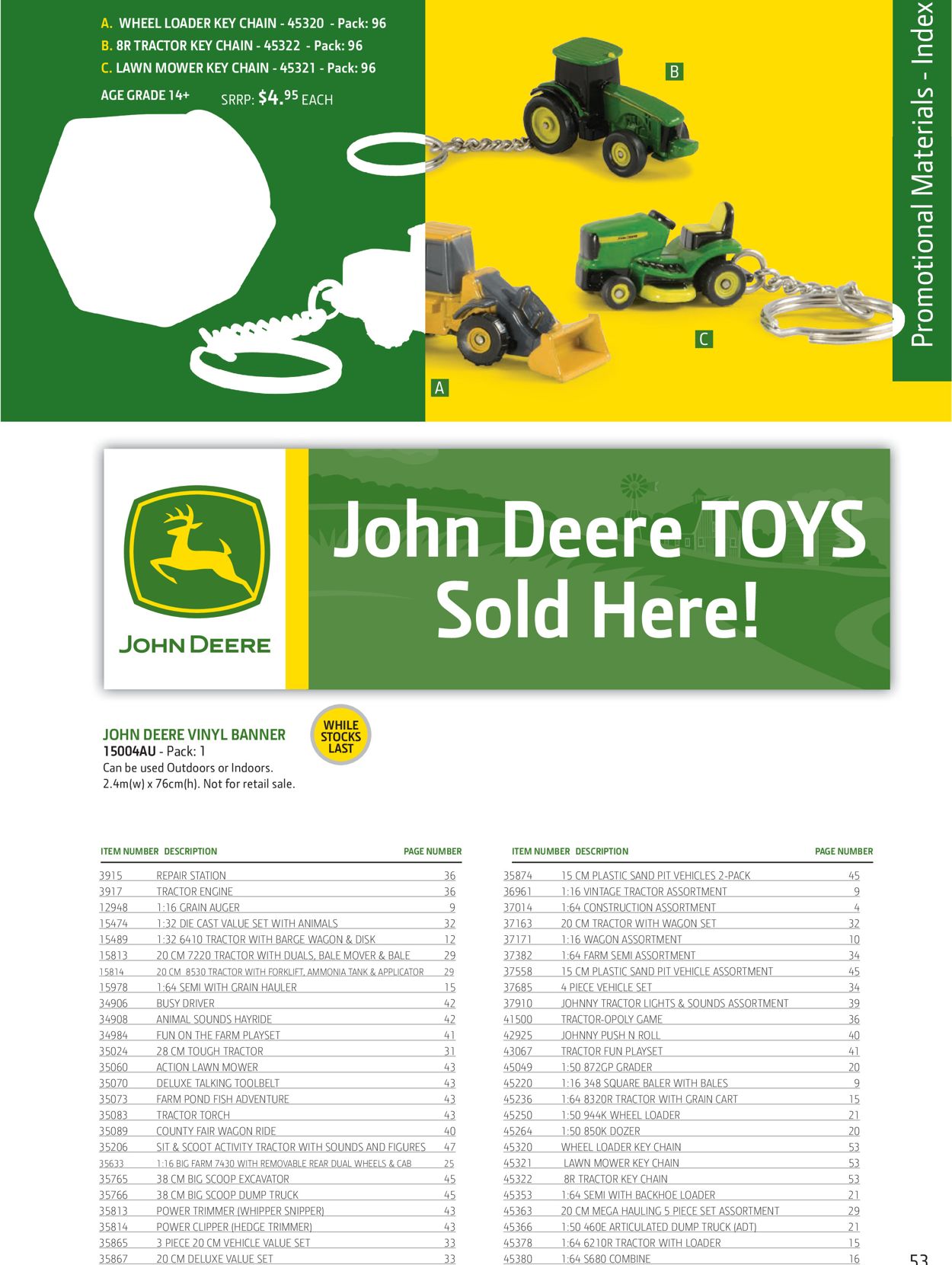 John Deere Catalogue from 01/02/2020