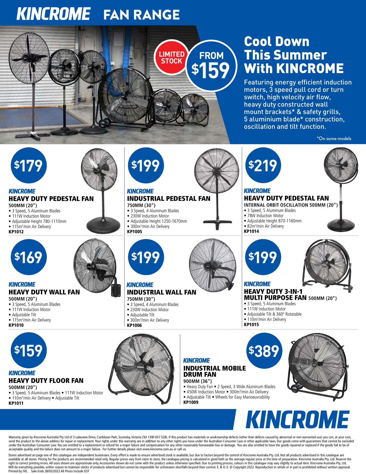 Kincrome Catalogue from 01/01/2022