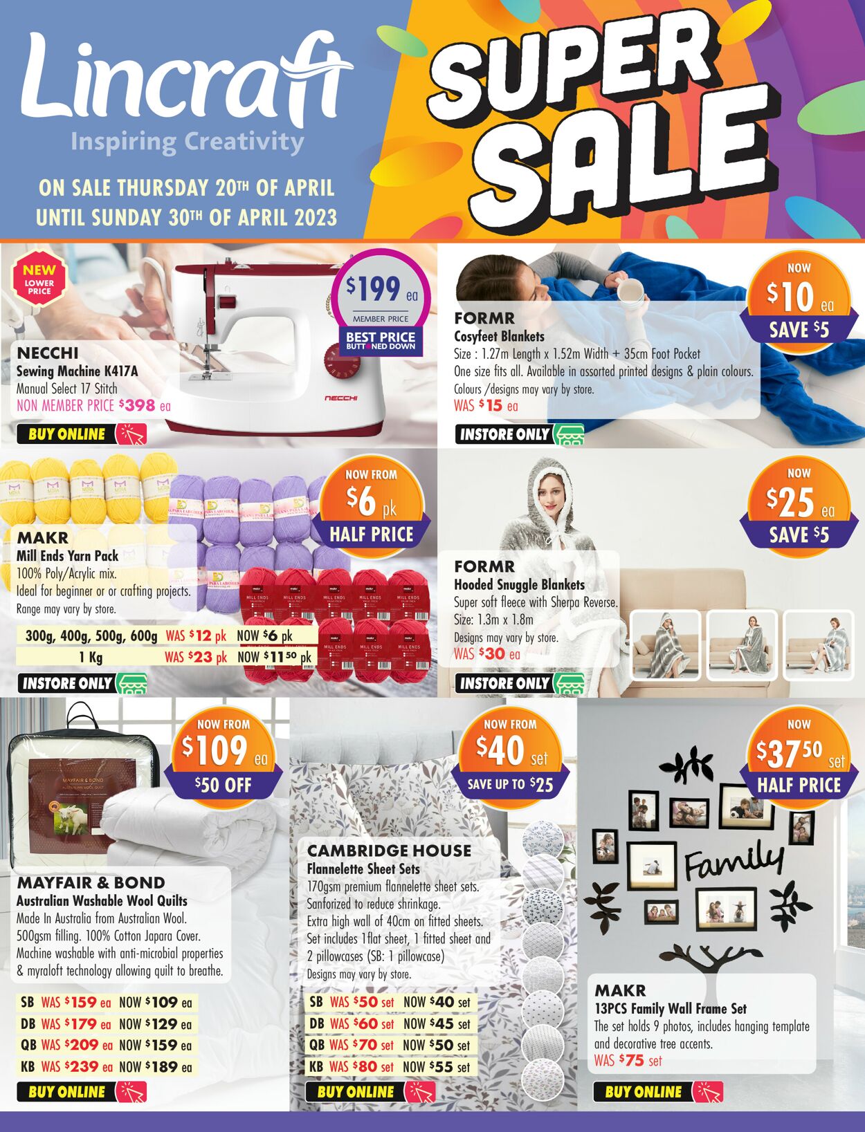 Lincraft Catalogue from 20/04/2023