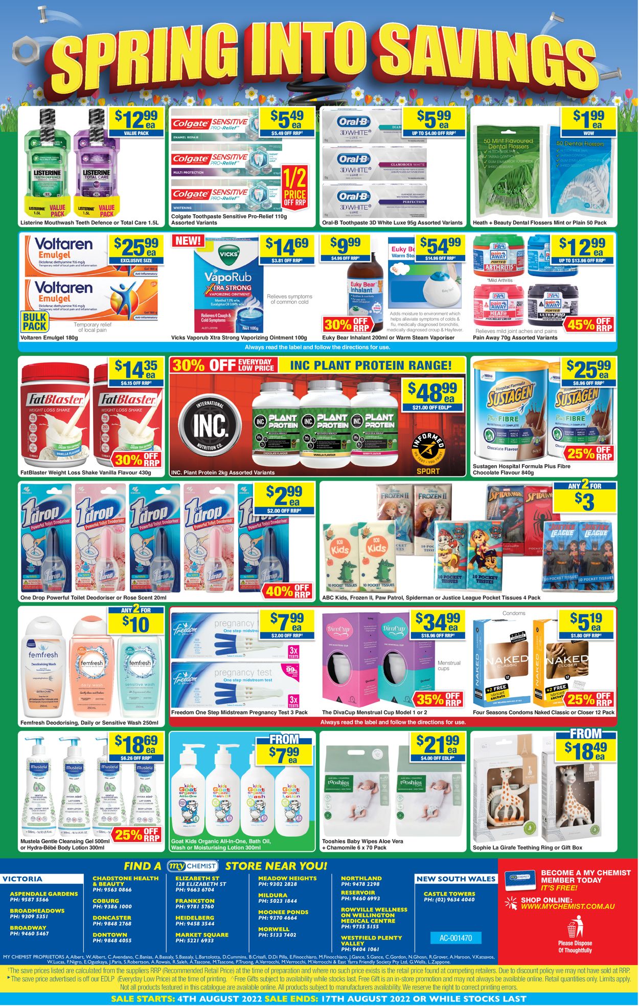 My Chemist Catalogue from 04/08/2022