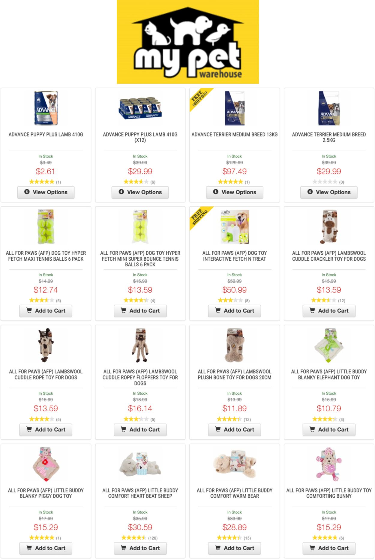 My Pet Warehouse Catalogue from 20/07/2022