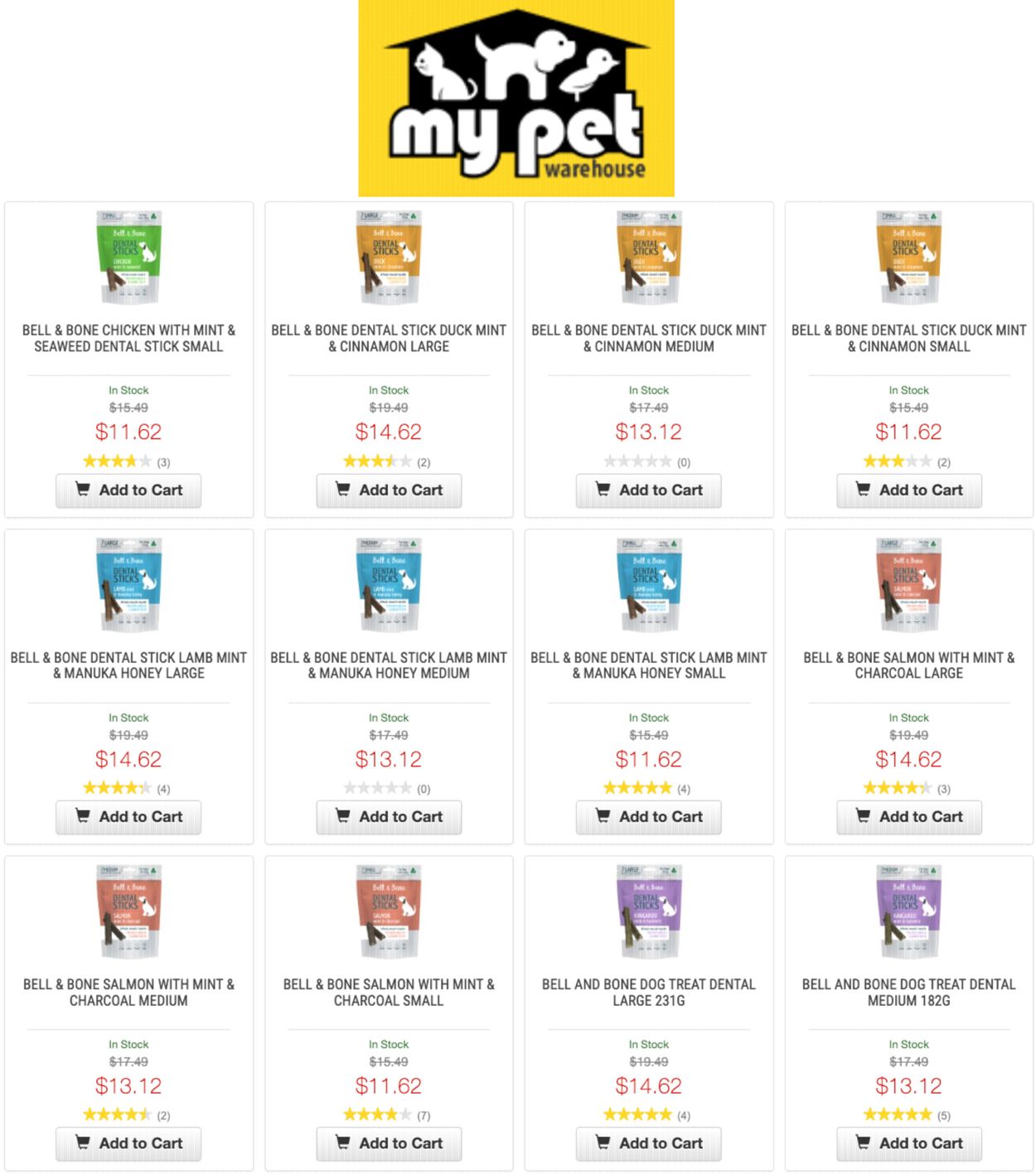 My Pet Warehouse Catalogue from 08/08/2022