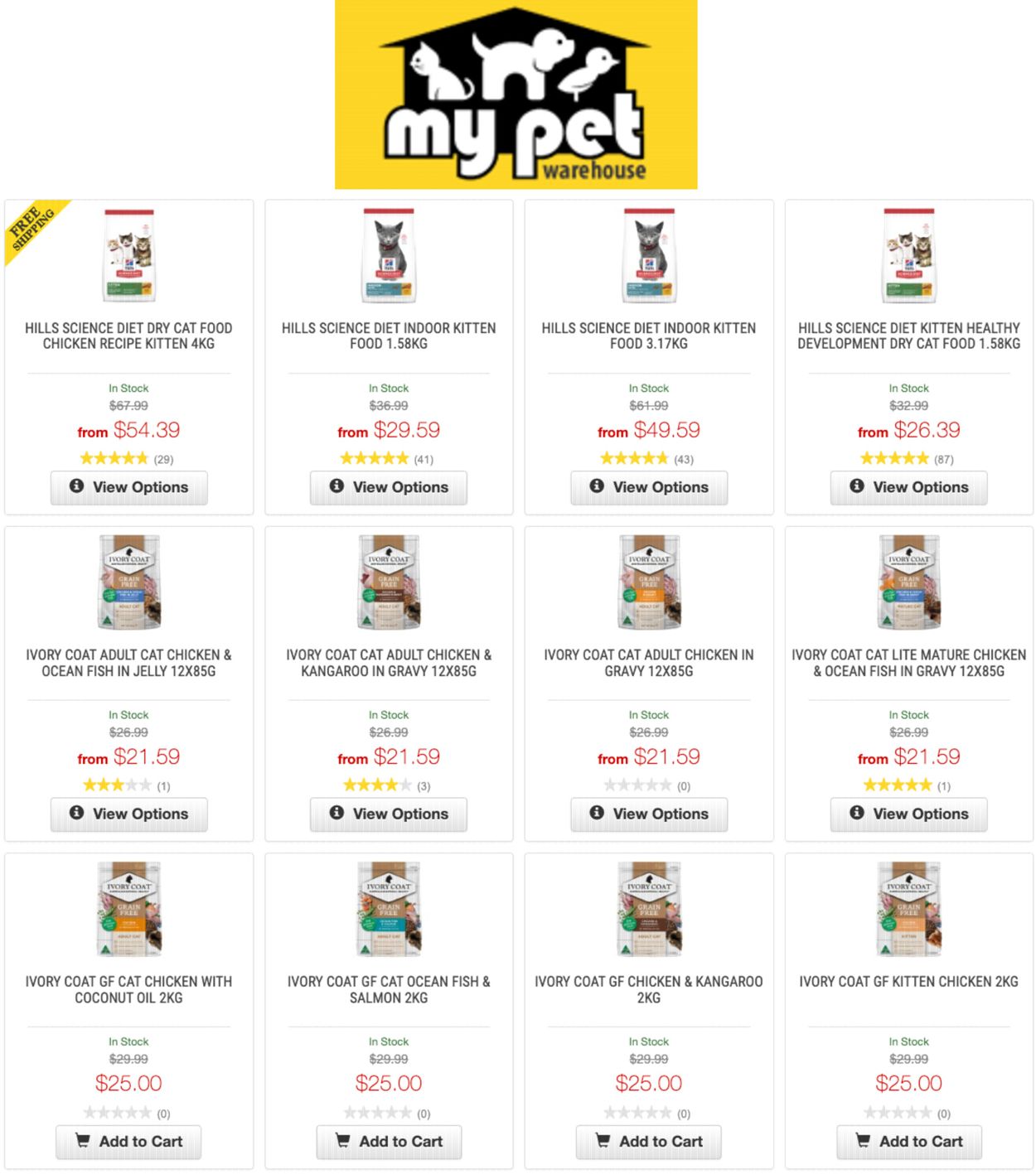 My Pet Warehouse Catalogue from 23/08/2022