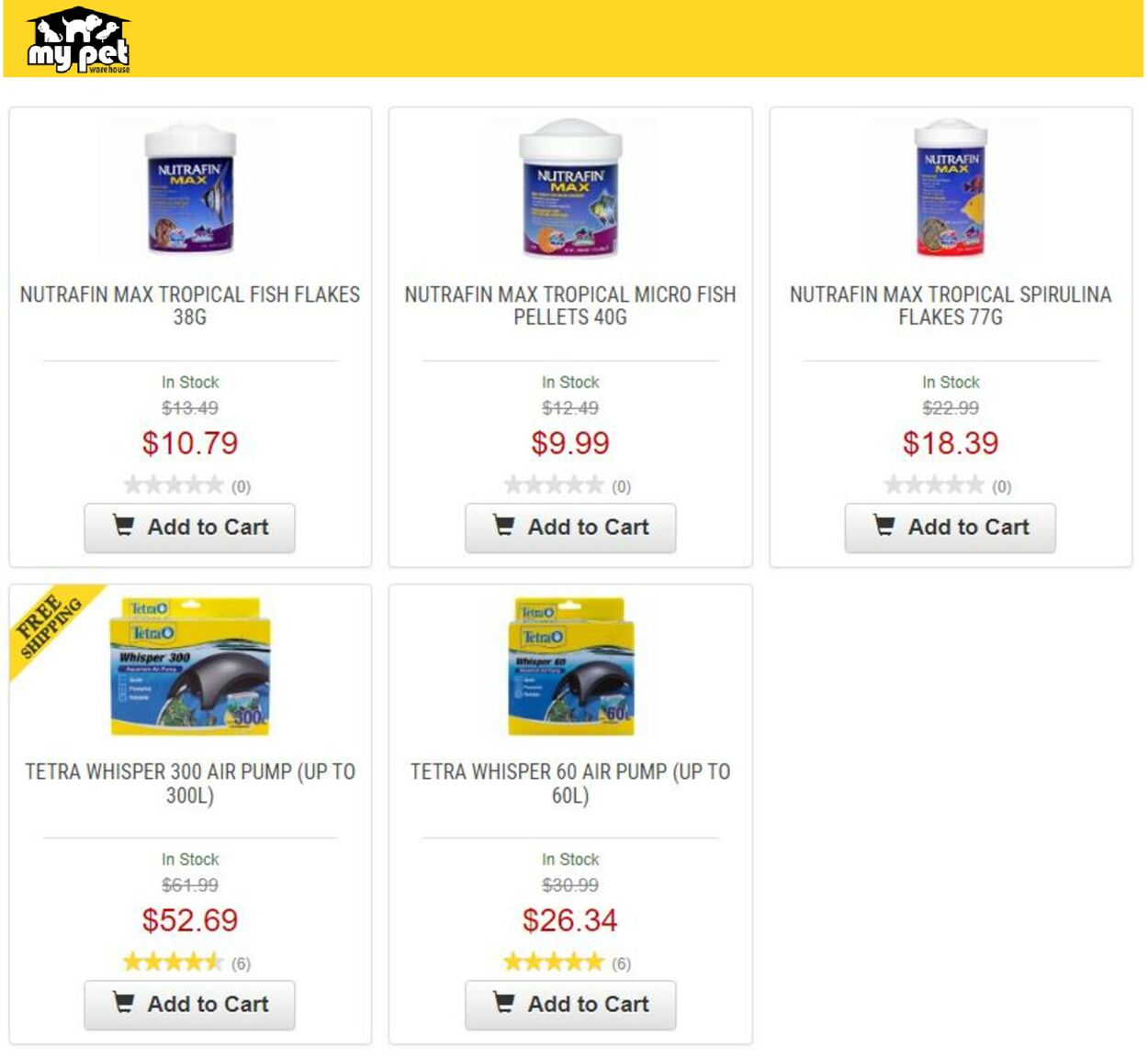 My Pet Warehouse Catalogue from 29/09/2022