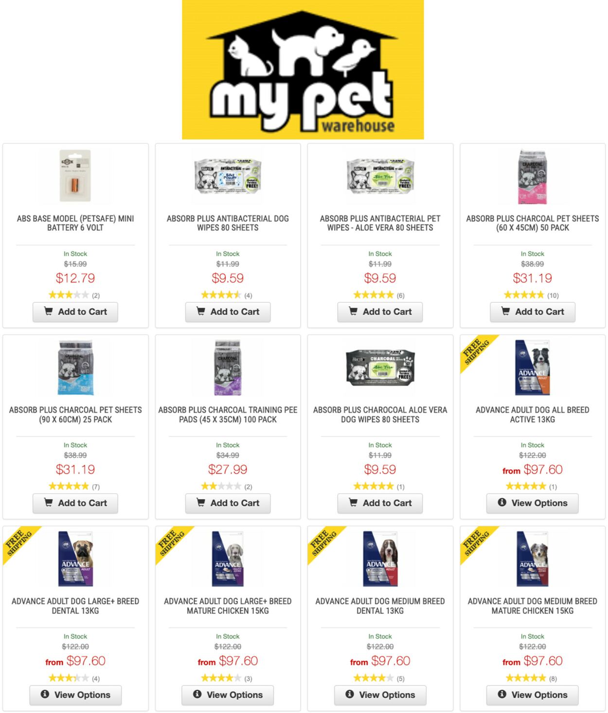 My Pet Warehouse Catalogue from 12/10/2022