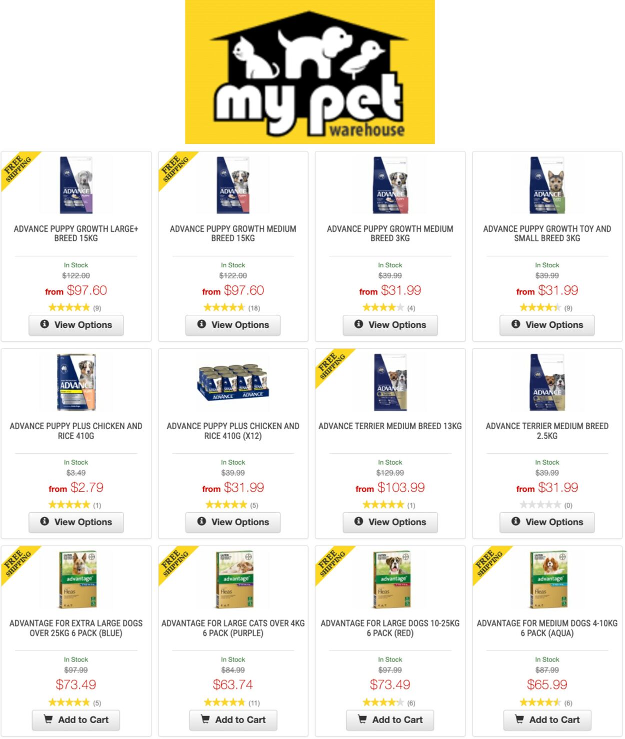 My Pet Warehouse Catalogue from 12/10/2022