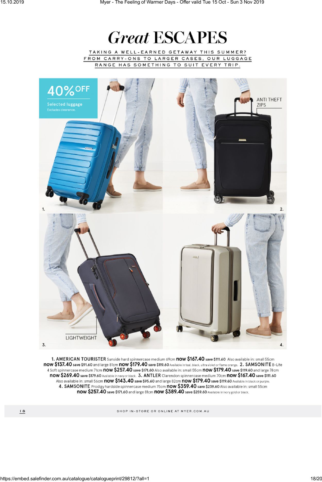 Myer Catalogue from 15/10/2019