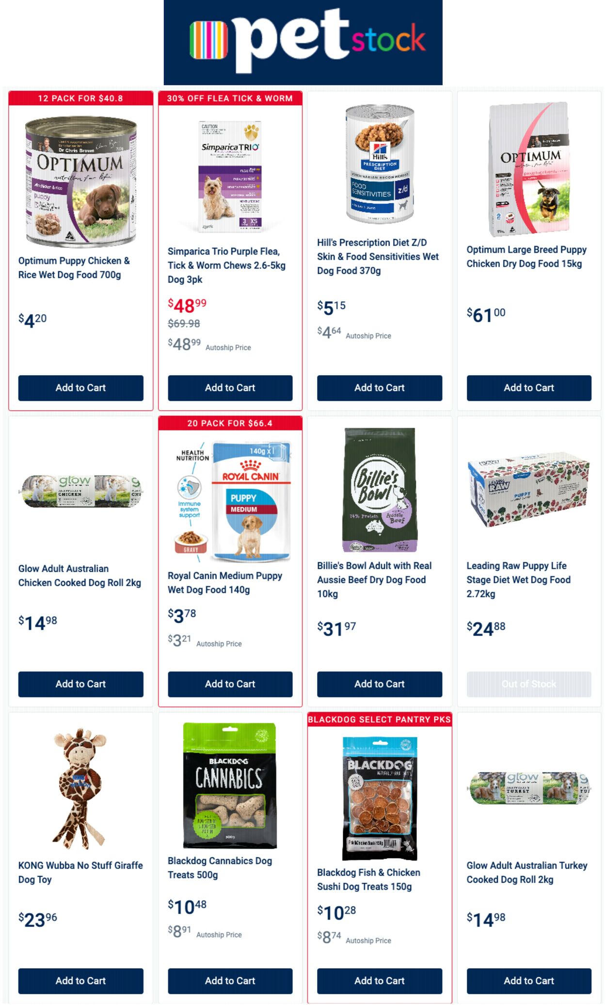 Pet Stock Catalogue from 01/09/2022