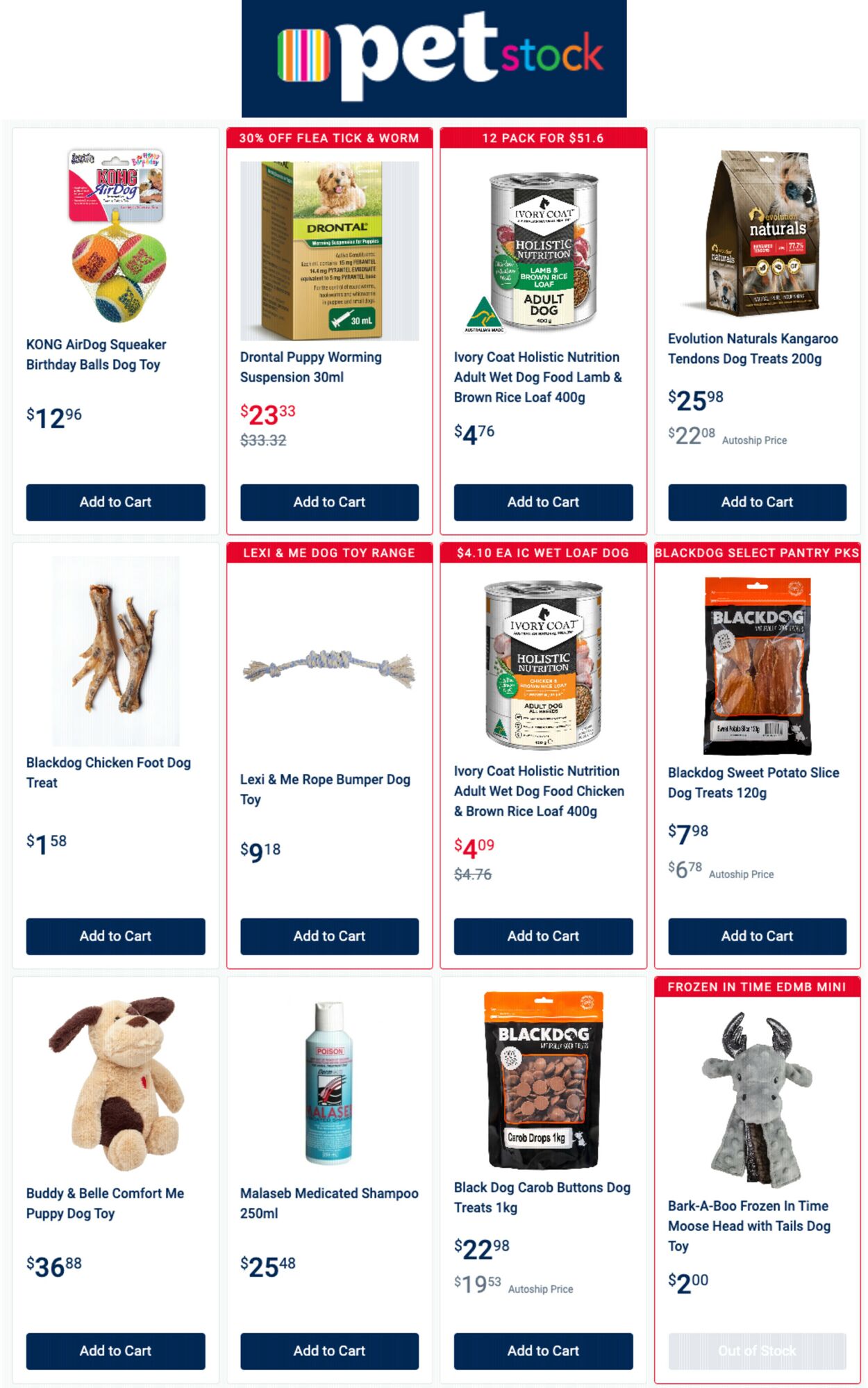 Pet Stock Catalogue from 01/09/2022