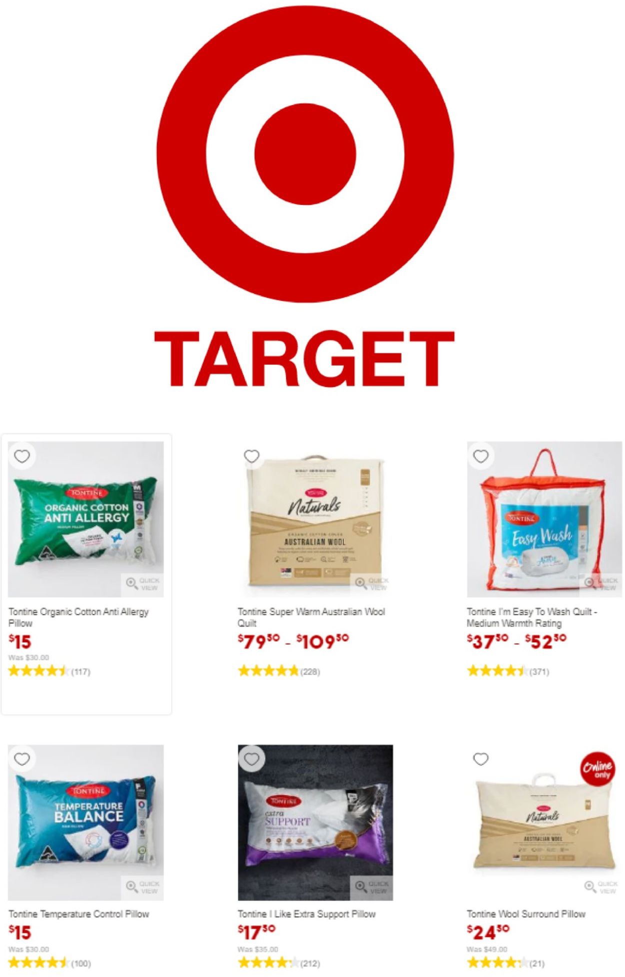 Target Catalogue from 10/06/2021