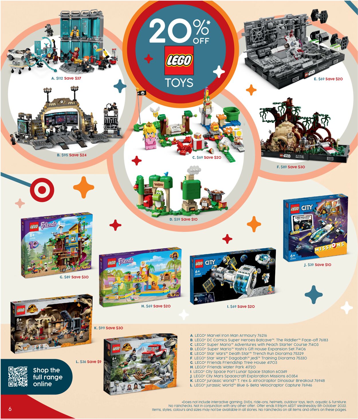 Target Catalogue from 15/09/2022