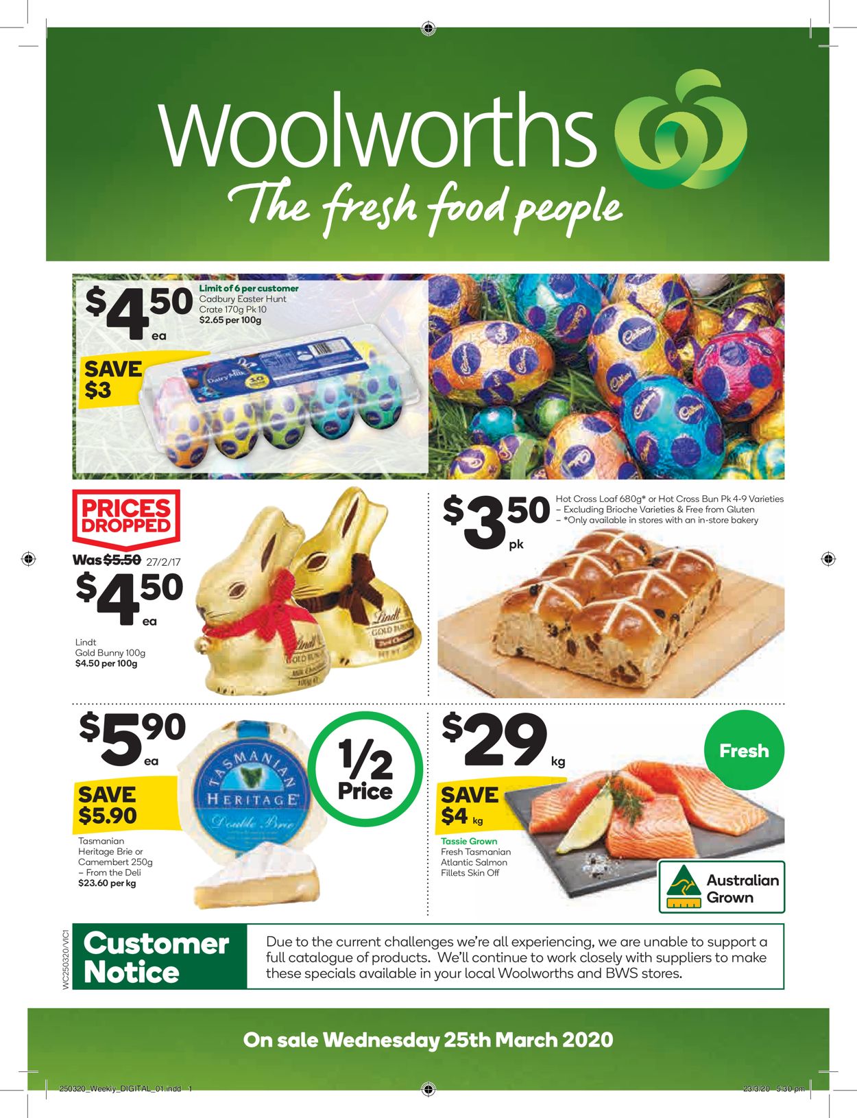 Woolworths Catalogue from 25/03/2020