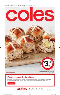 Catalogue Coles from 25/03/2020