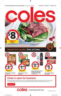 Catalogue Coles from 29/04/2020