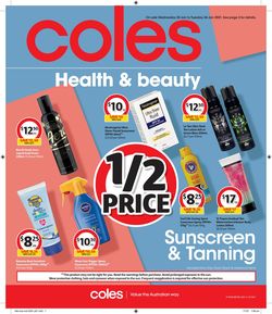 Catalogue Coles - Health & Beauty from 20/01/2021