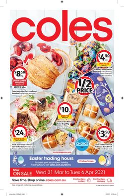 Catalogue Coles from 31/03/2021