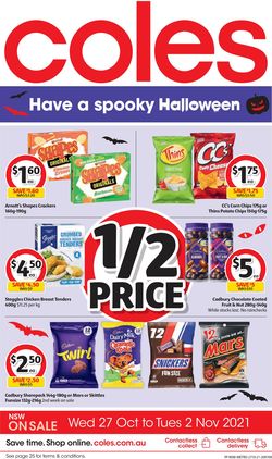 Catalogue Coles HALLOWEEN 2021 from 27/10/2021