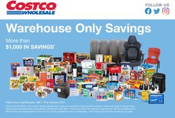 Catalogue Costco - Warehouse Savings from 18/01/2021