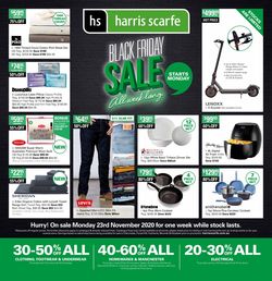 Catalogue Harris Scarfe Black Friday 2020 from 23/11/2020