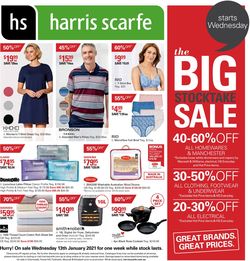 Catalogue Harris Scarfe from 13/01/2021