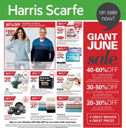 Harris Scarfe Catalogue from 24/05/2021