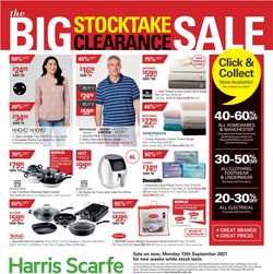 Catalogue Harris Scarfe from 13/09/2021
