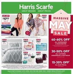 Catalogue Harris Scarfe from 25/04/2022