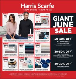 Catalogue Harris Scarfe from 22/05/2022