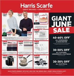 Catalogue Harris Scarfe from 30/05/2022