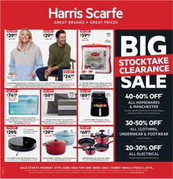 Catalogue Harris Scarfe from 27/06/2022