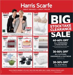 Catalogue Harris Scarfe from 04/07/2022