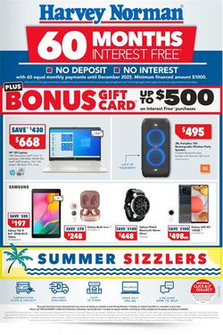 Catalogue Harvey Norman - Summer Sizzlers from 29/12/2020