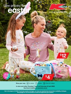 Catalogue Kmart EASTER 2022 from 07/04/2022