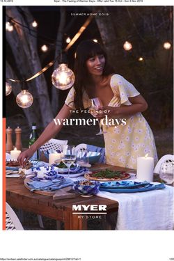 Catalogue Myer from 15/10/2019