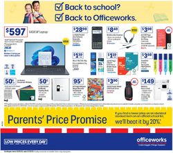 Catalogue Officeworks from 20/01/2022