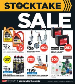 Catalogue Repco - Stocktake Sale 2021 from 04/01/2021