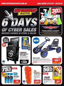 Catalogue Supercheap Auto Cyber Sales 2019 from 27/11/2019